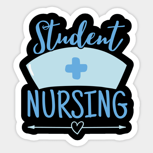 Pastel Nurse Students Nursing Blue Sticker by LenaArt